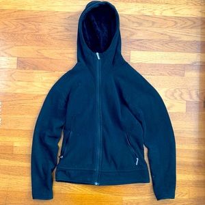 Nau Black Zip hoodie jacket fleece lined XS
